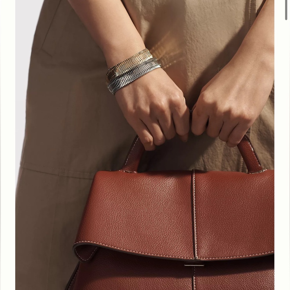 NEW Anthropologie Wide Snake Chain Bracelet - Picture 4 of 7